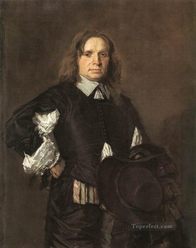  hombre Pintura - Retrato de un hombre del siglo de oro holandés Frans Hals